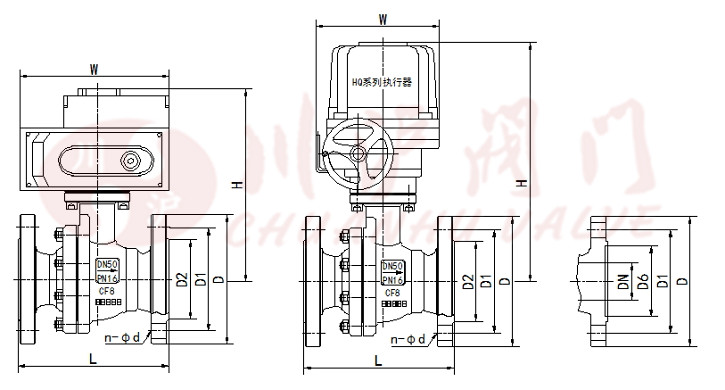 電動(dòng)調(diào)節(jié)球閥結(jié)構(gòu)圖