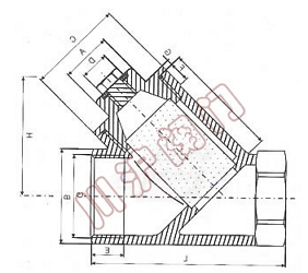 內(nèi)螺紋過濾器結(jié)構(gòu)圖