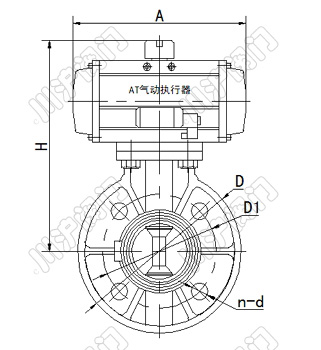 氣動塑料蝶閥結(jié)構(gòu)圖