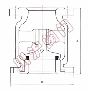 H42W、H42H_立式止回閥_結(jié)構(gòu)圖_上海閥門廠